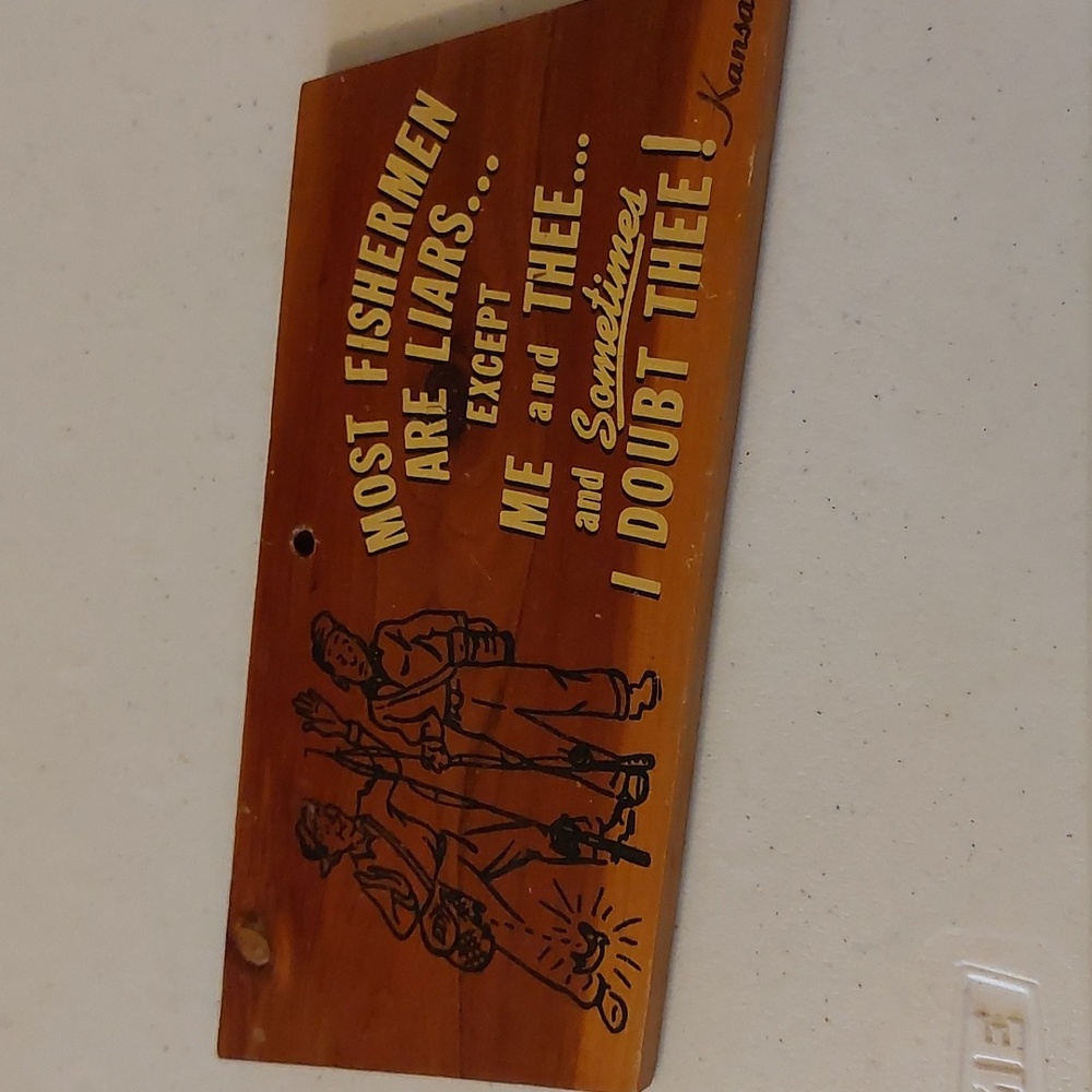 Vintage Fisherman's Plaque